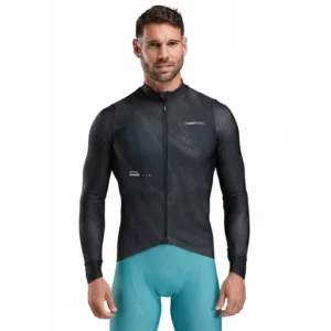 Long sleeve jersey perf tie & dye black