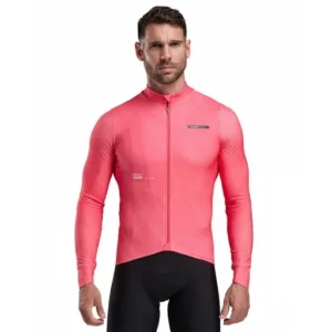 Long sleeve jersey perf tie & dye coral