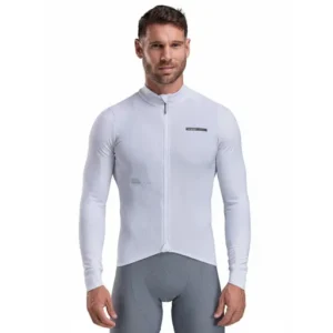Long sleeve jersey perf tie & dye white