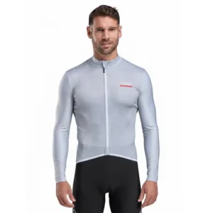 Long sleeve jersey polygone silver