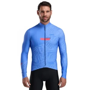 Long-sleeve jersey perf graphic blue