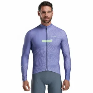 Long-sleeve jersey perf graphic purple