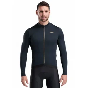 Long-sleeve jersey perf heat generating black gold