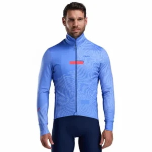 Thermal jacket perf graphic blue