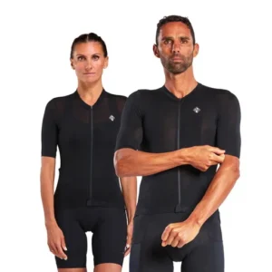 racing merino unisex gravel black jersey
