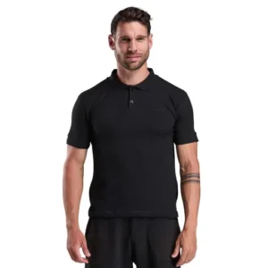black polo shirt