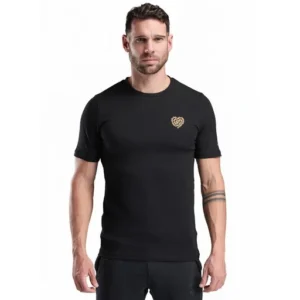 Lifestyle t-shirt heart chain black/bronze