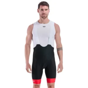perf gel memory evo bib shorts - red