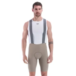 Poron shock absorber bib shorts perf taupe
