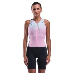 Combinaison triathlon sans manches femme perf oasis evo rose
