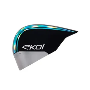 Pure aero black holo aqua cat2 racing helmet