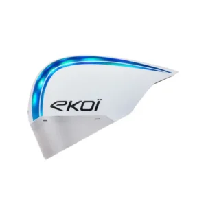 Pure aero white holo blue mirror cat2 racing helmet