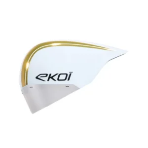Pure aero white holo gold mirror cat2 racing helmet