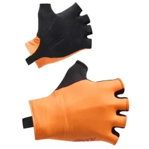 orange cycling gloves